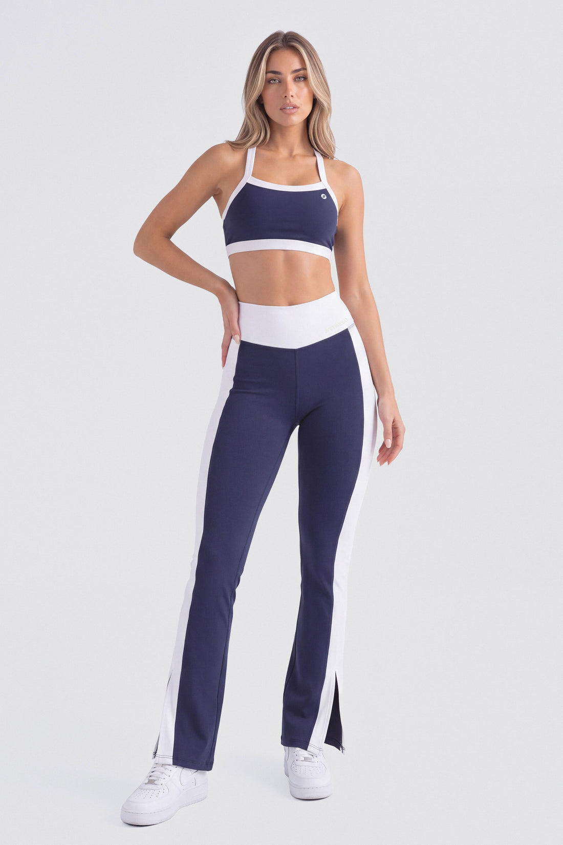LEGGINGS FLARE TIRO ALTO AZUL MARINO PPC