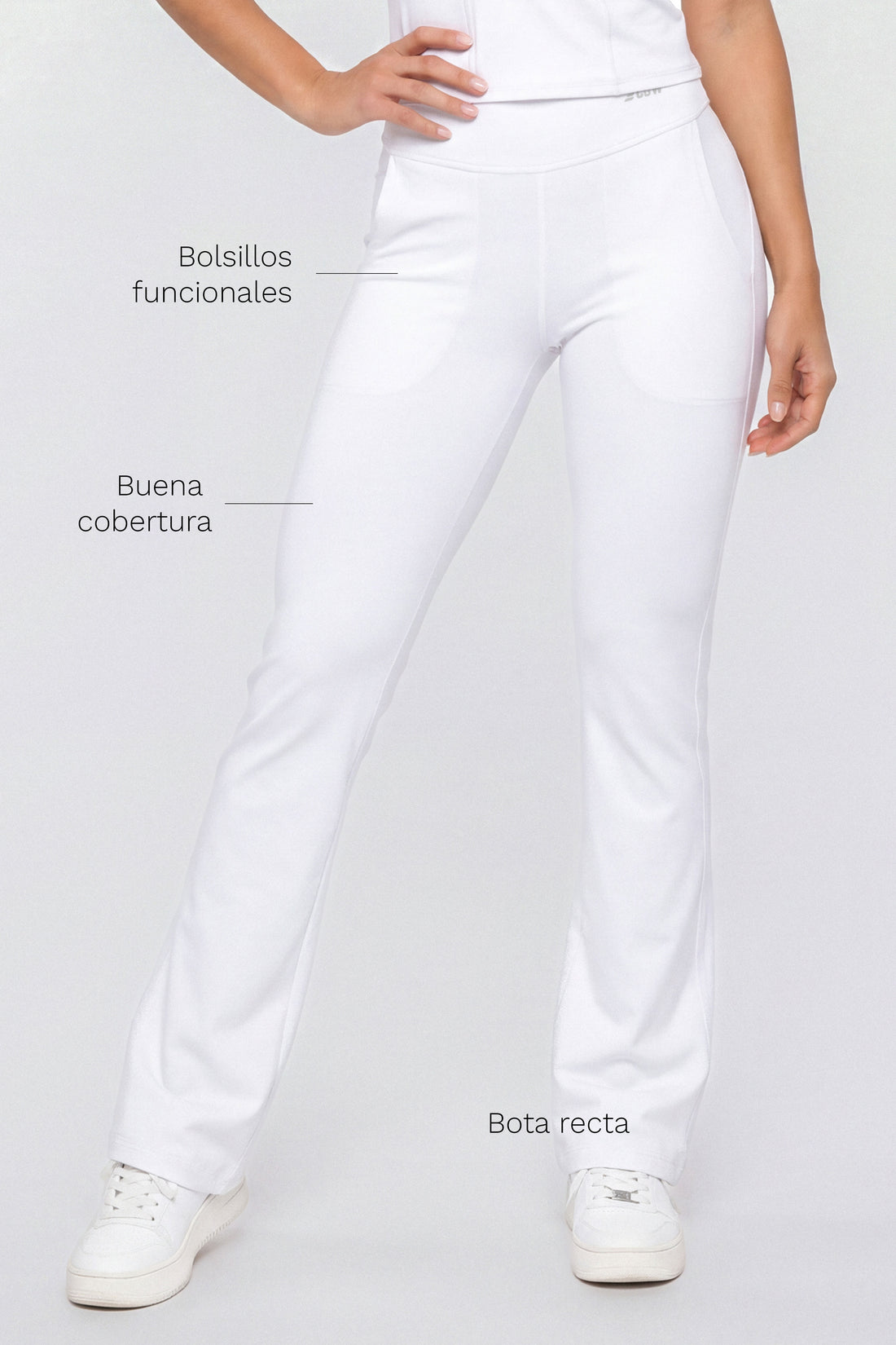 LEGGINGS BOTA RECTA BLANCO ALTA COBERTURA RVC