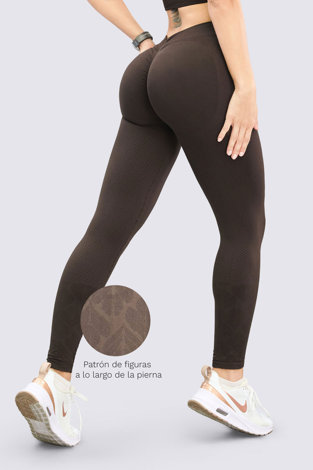 LEGGINGS SEAMLESS CAFÉ AJUSTE PERFECTO RVC