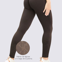 LEGGINGS SEAMLESS CAFÉ AJUSTE PERFECTO RVC