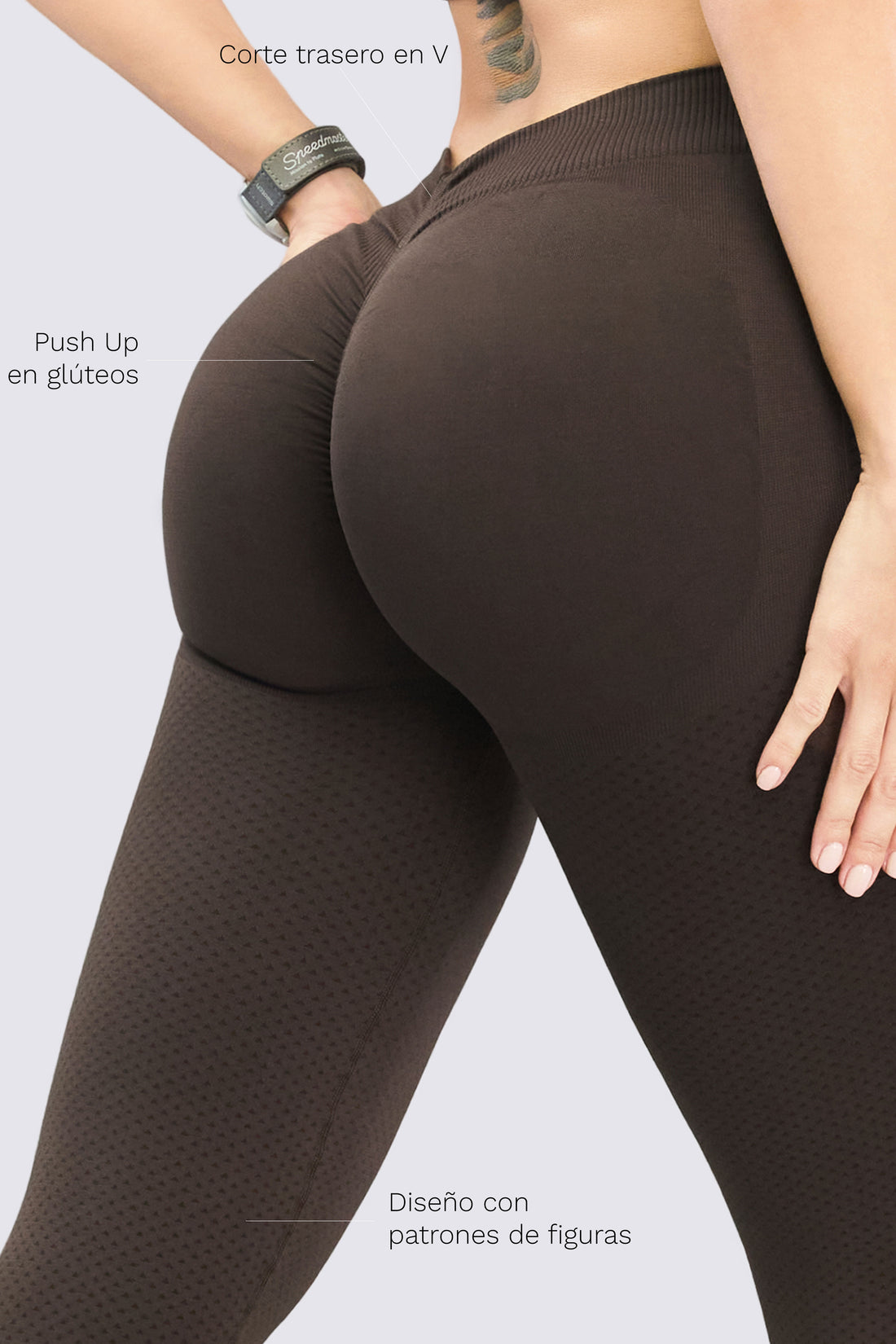 LEGGINGS SEAMLESS CAFÉ AJUSTE PERFECTO RVC