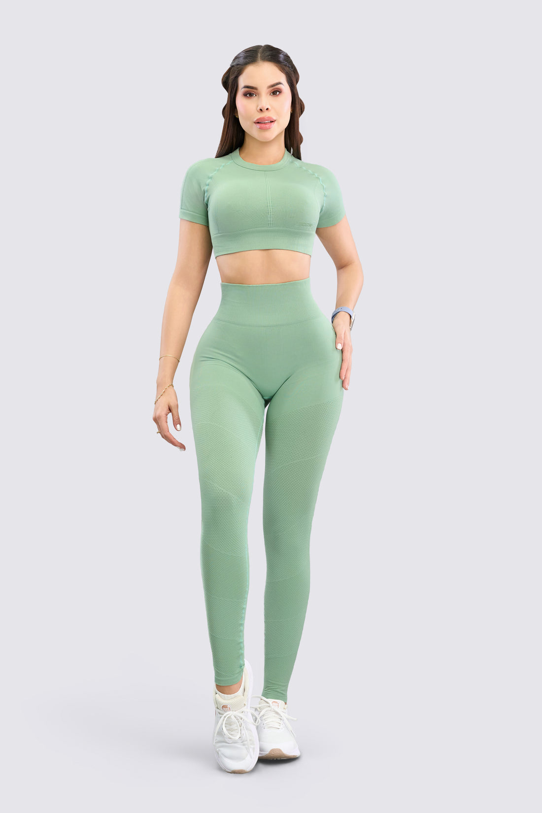 LEGGINGS VERDE PRETINA ALTA RVC