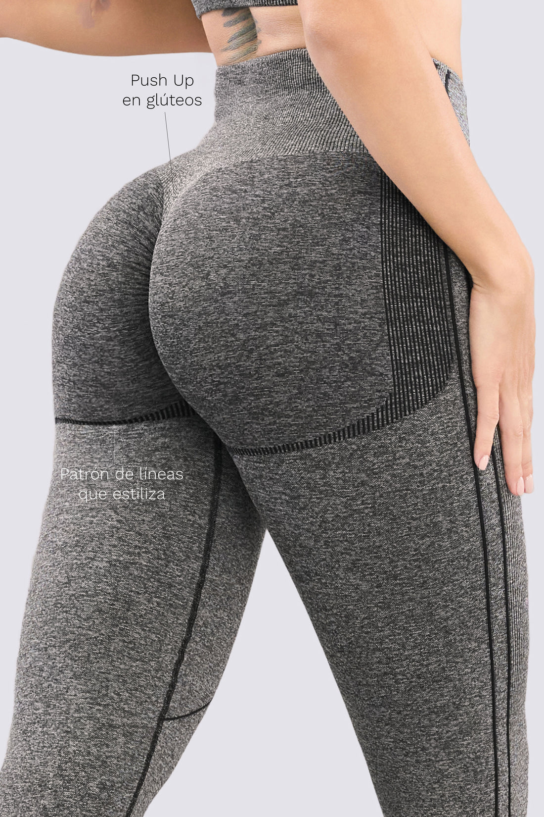 LEGGINGS SEAMLESS EFECTO MOLDEADOR NEGRO RVC