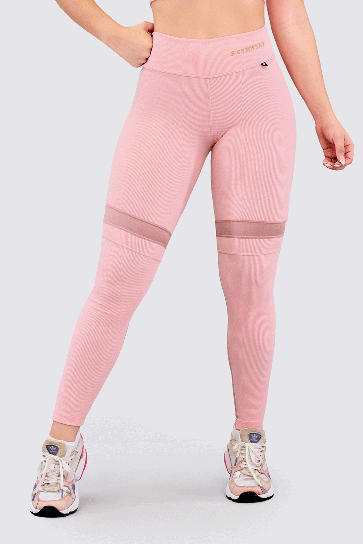 LEGGINGS MODA COLOR PALO DE ROSA, LEVANTA COLA, ELABORADA EN TELA JACQUARD. 