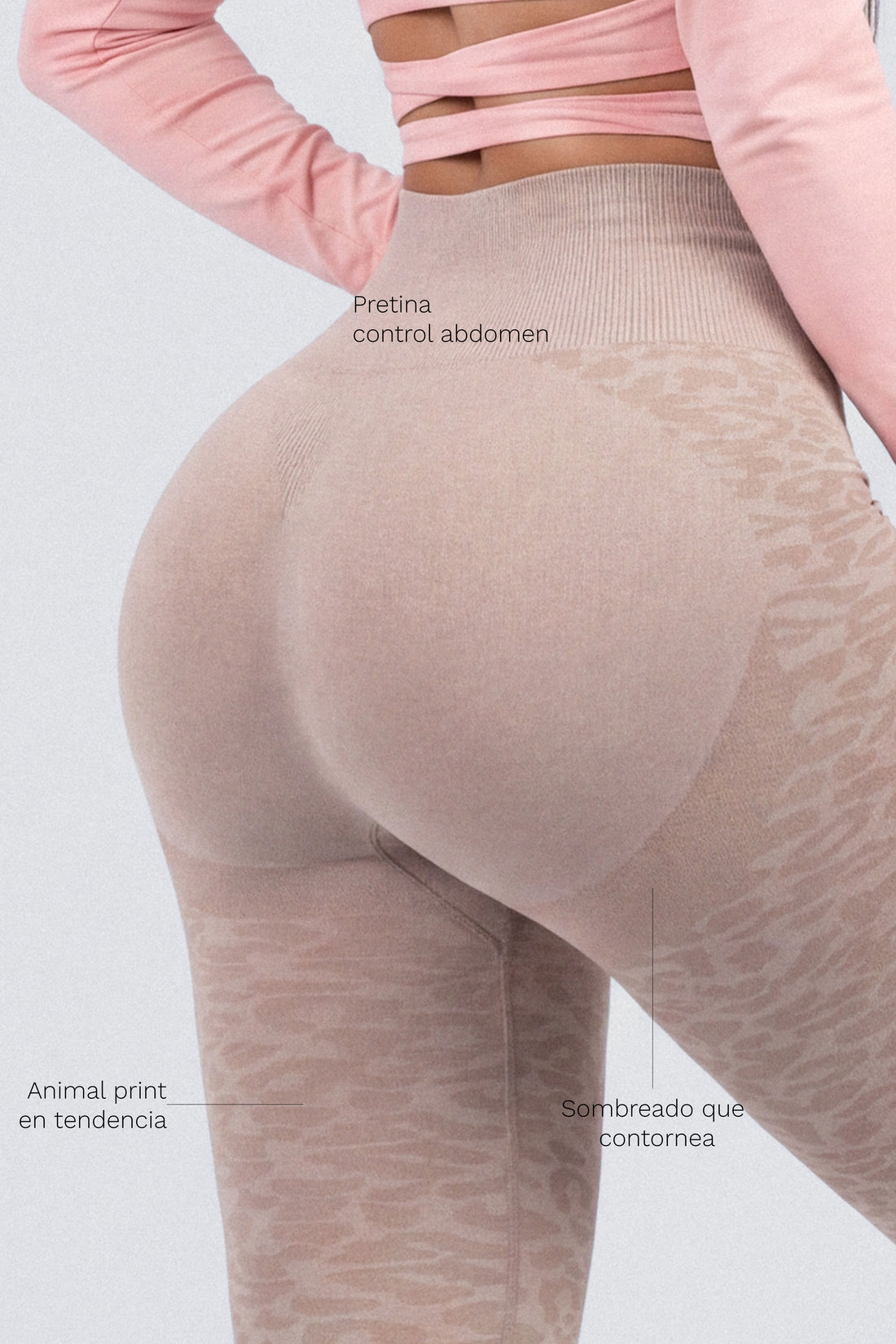 LEGGINGS ANIMAL PRINT MARFIL CCR