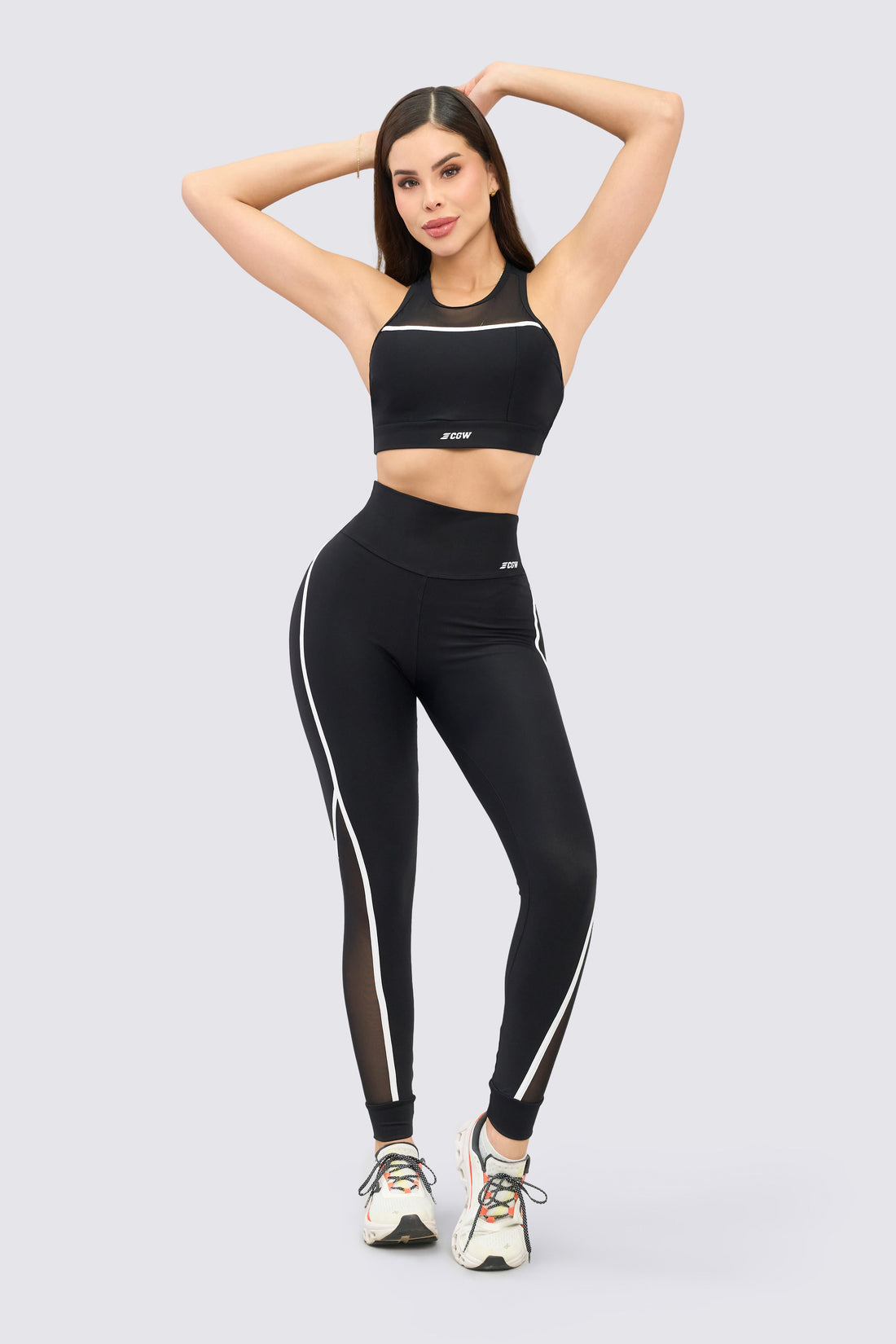 LEGGINGS NEGRO CON MALLA LATERAL RVC