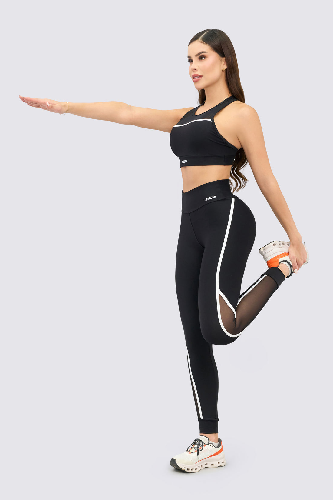 LEGGINGS NEGRO CON MALLA LATERAL RVC