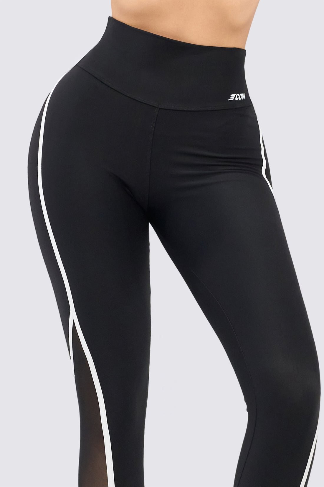 LEGGINGS NEGRO CON MALLA LATERAL RVC