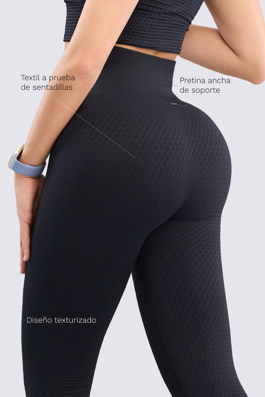 LEGGINGS SEAMLESS TEXTURIZADO NEGRO RVC