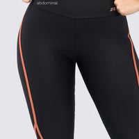 LEGGINGS NEGRO CON VENA TERRACOTA RVC