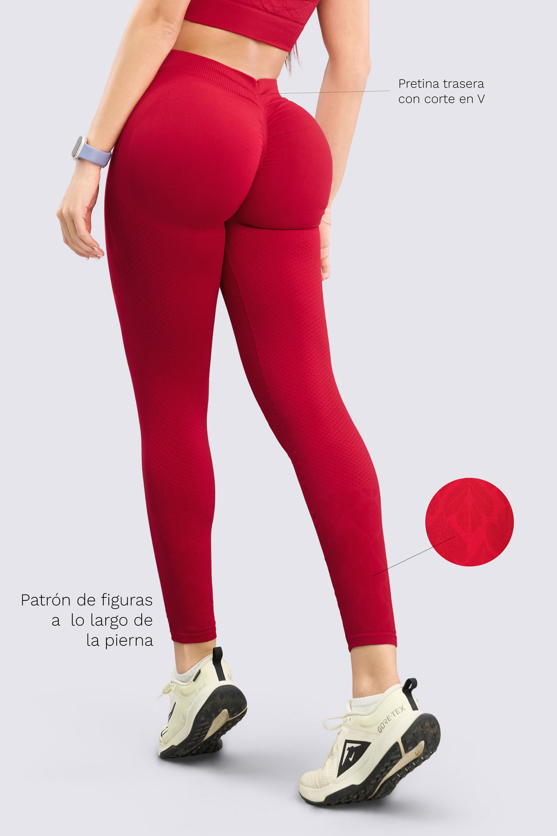 LEGGINGS SEAMLESS ROJO AJUSTE PERFECTO RVC