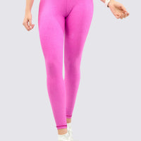 Leggings color fucsia, con talle alto.