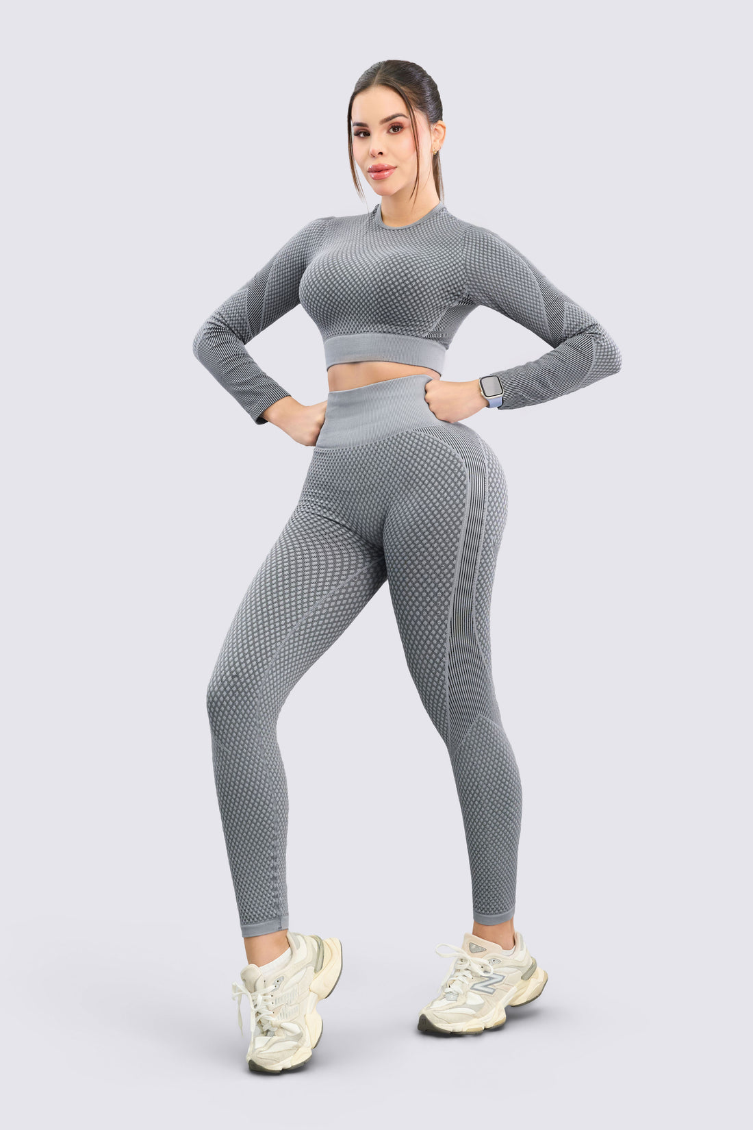 LEGGINGS SEAMLESS TEXTURA GRIS RVC