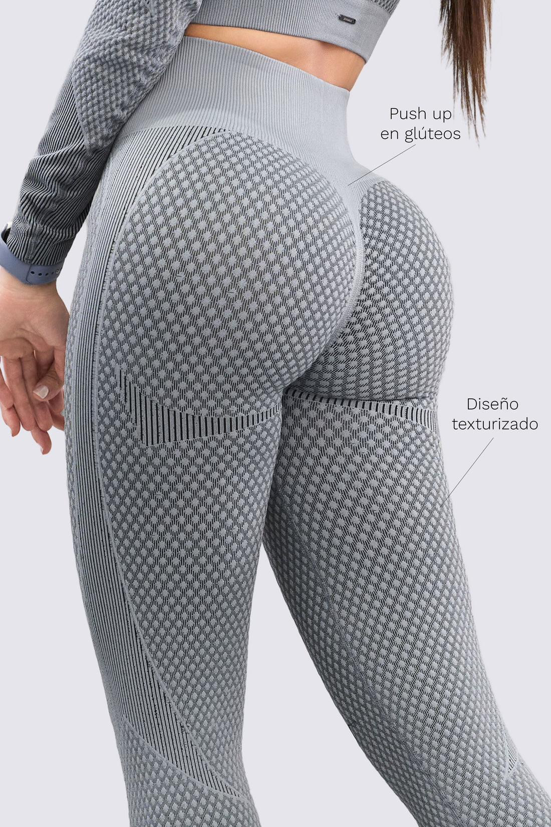 LEGGINGS SEAMLESS TEXTURA GRIS RVC