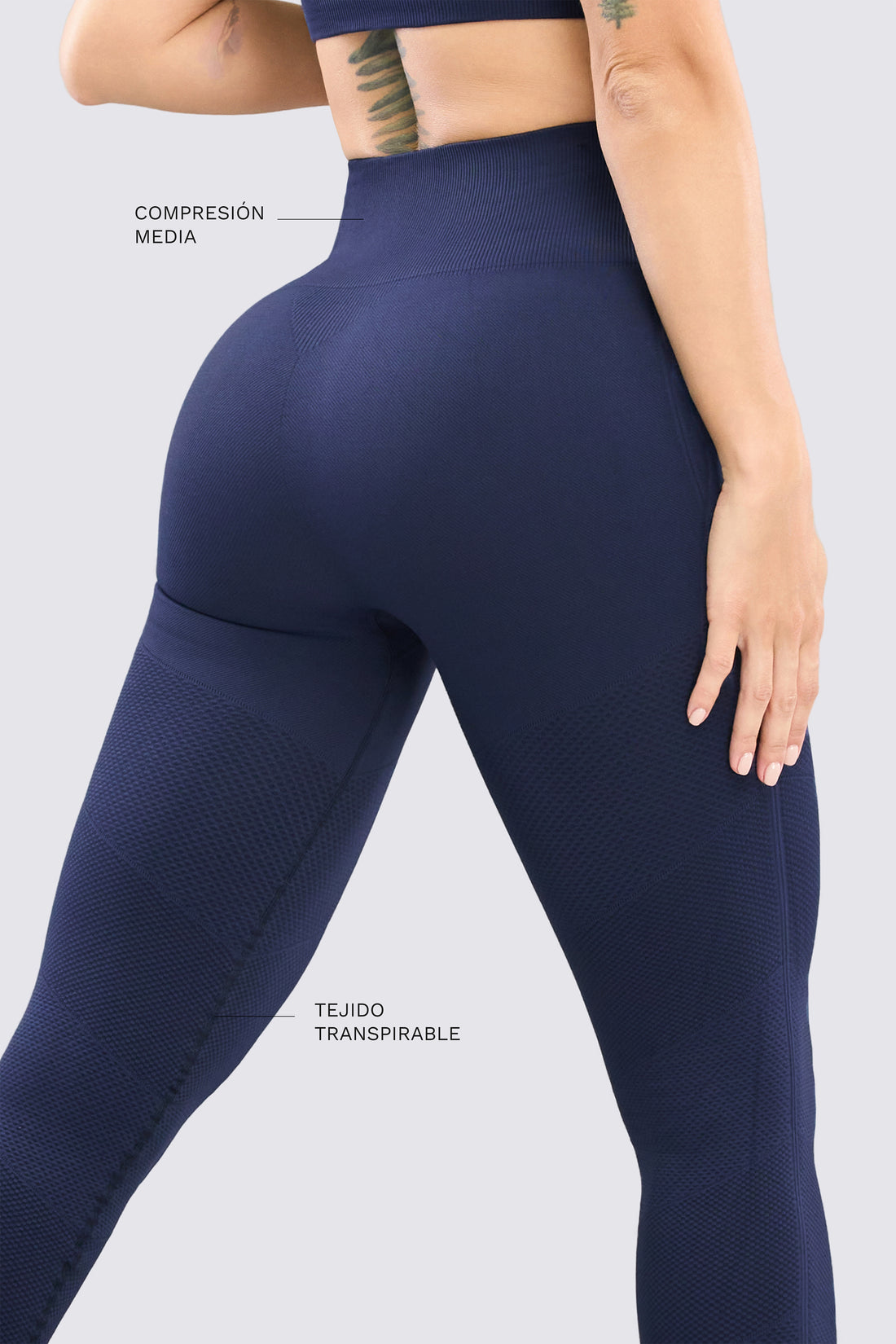 LEGGINGS AZUL MARINO PRETINA ALTA RVC