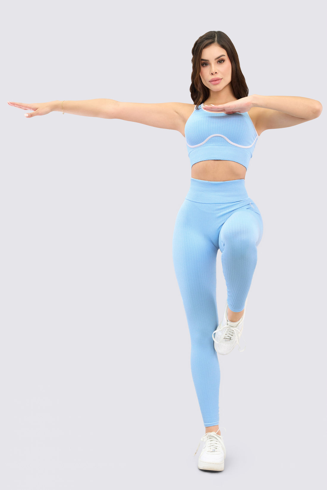 TOP AZUL VENAS EN CONTRASTE RVC