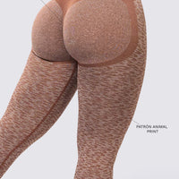 LEGGINGS PUSH UP CAFÉ ANIMAL PRINT RVC
