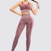 LEGGINGS PUSH UP VINOTINTO JASPEADO RVC