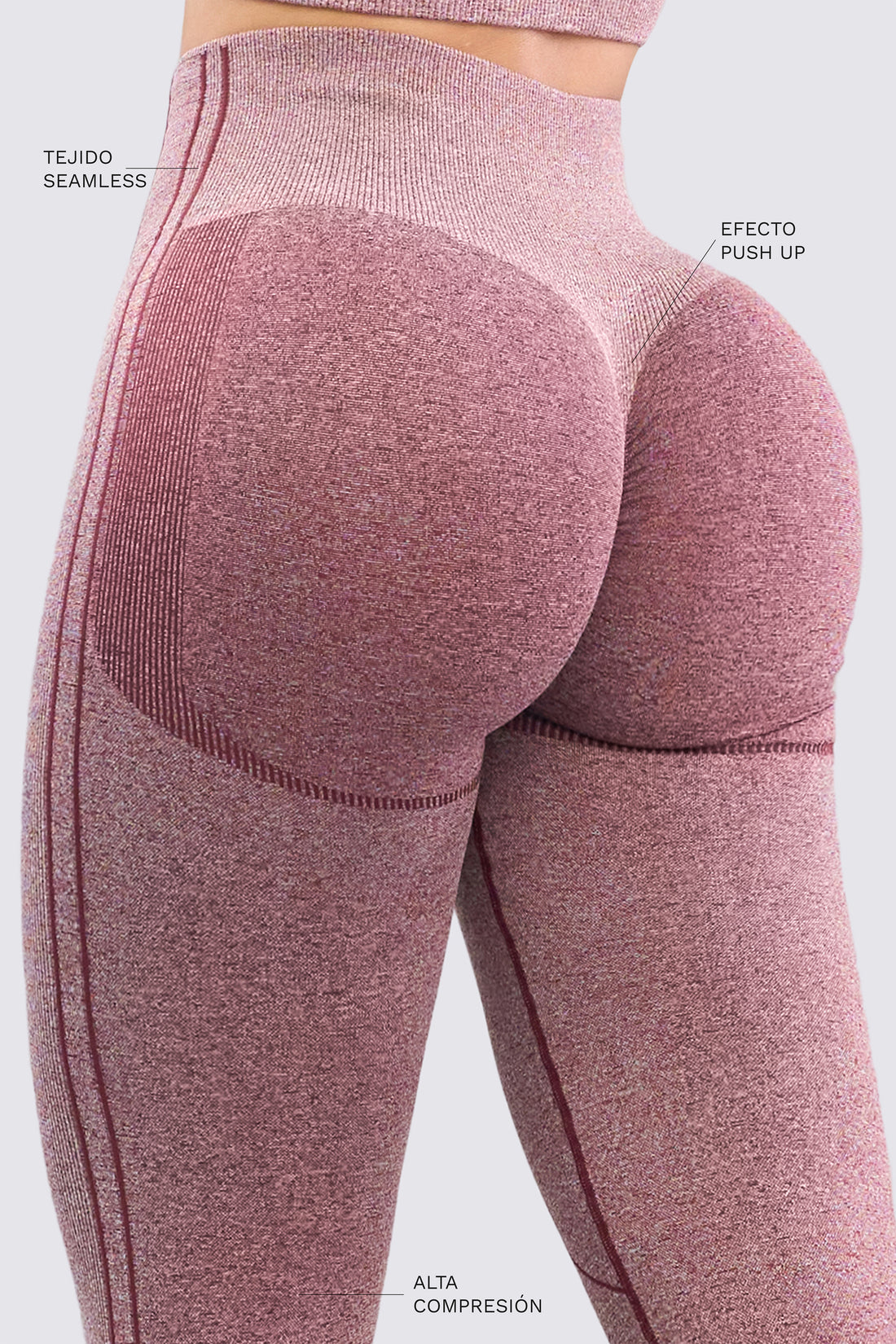 LEGGINGS PUSH UP VINOTINTO JASPEADO RVC