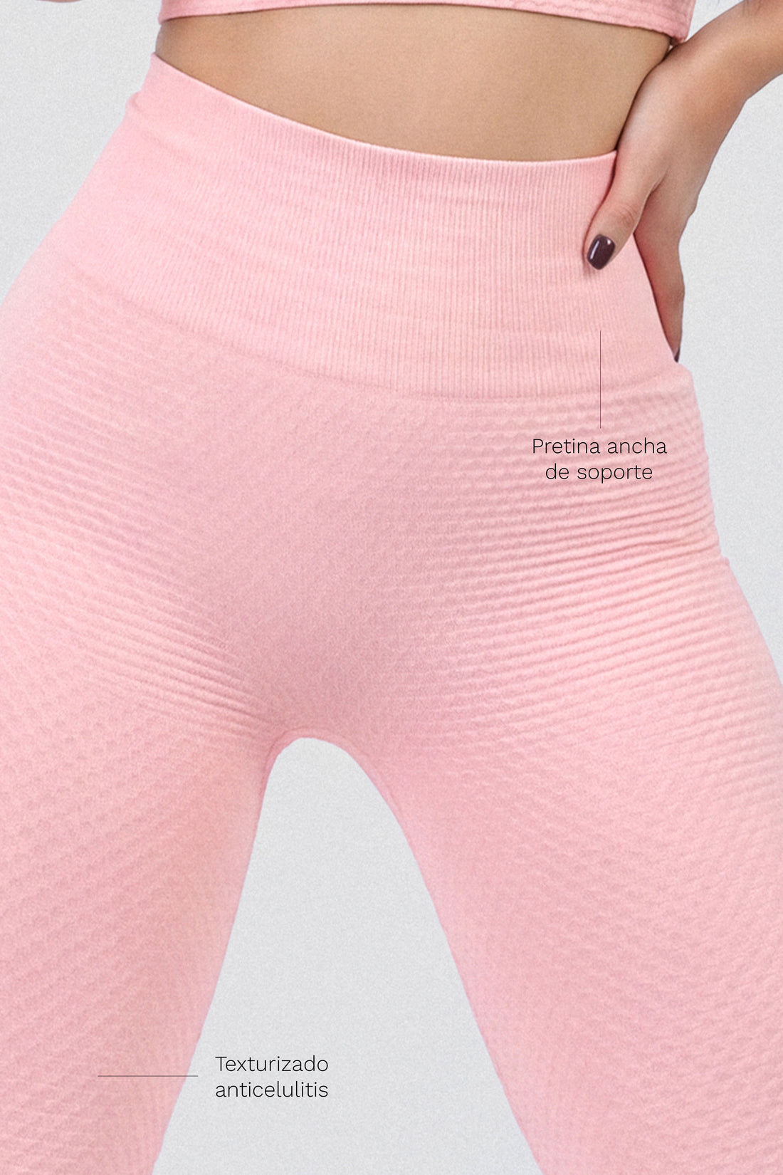 LEGGINGS TEXTURIZADO ROSA MUSE CCR
