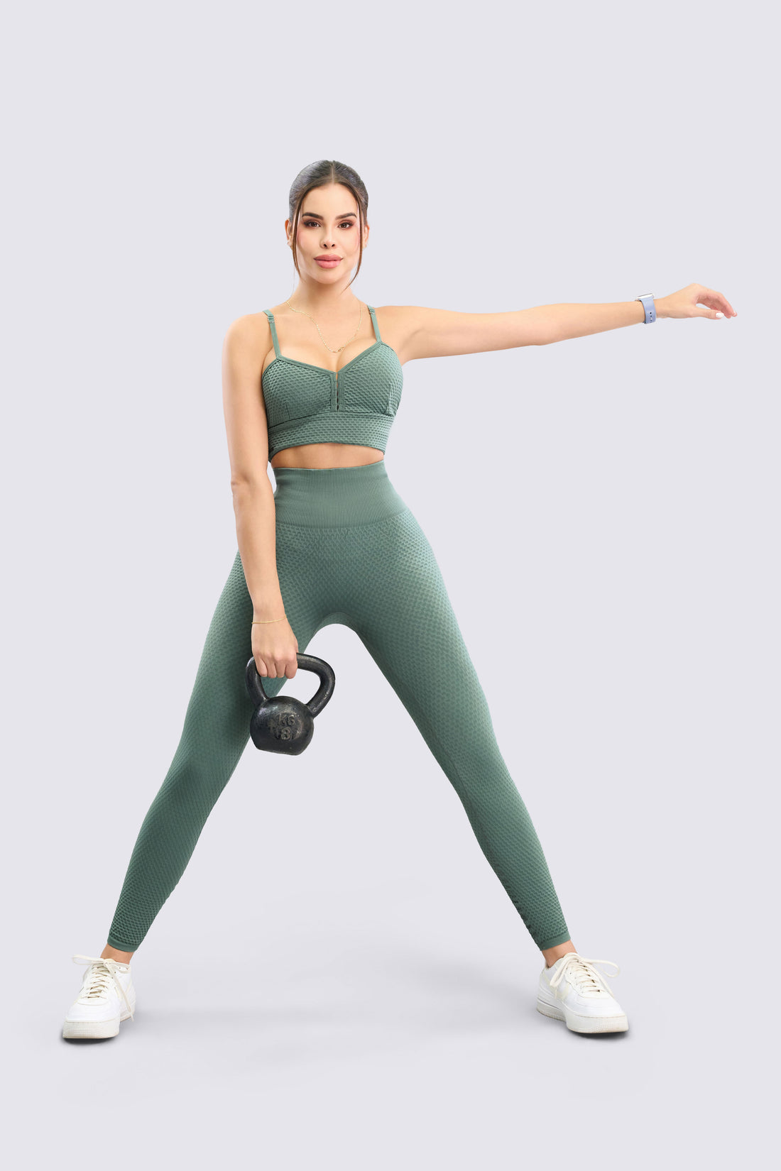 TOP DEPORTIVO VERDE TEXTURIZADO RVC