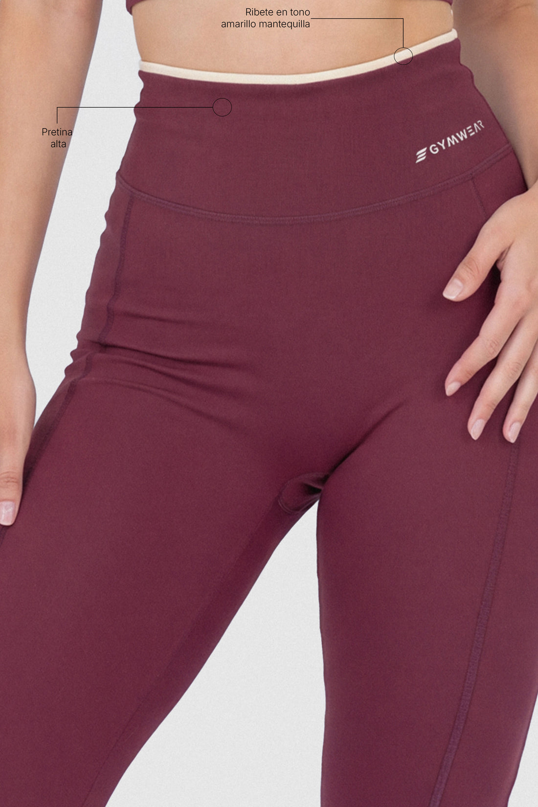 LEGGINGS VINOTINTO RIBETE AMARILLO MANTEQUILLA PPC