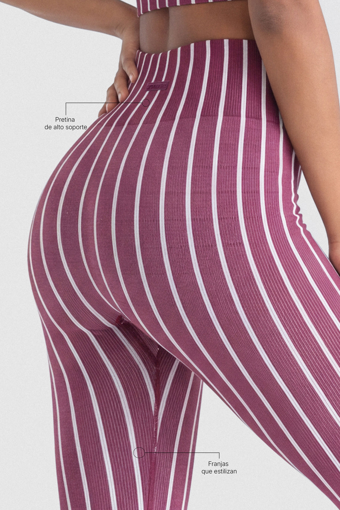 LEGGINGS VINOTINTO ESTAMPADO DE RAYAS  PPC
