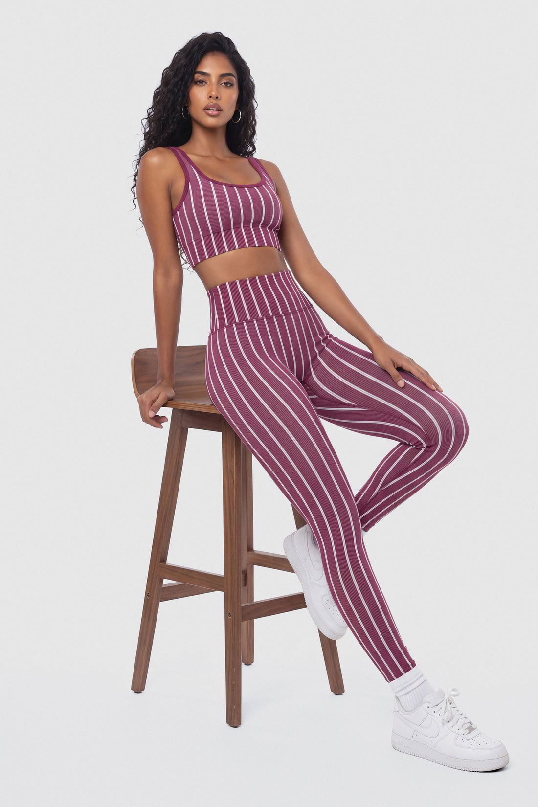 LEGGINGS VINOTINTO ESTAMPADO DE RAYAS  PPC