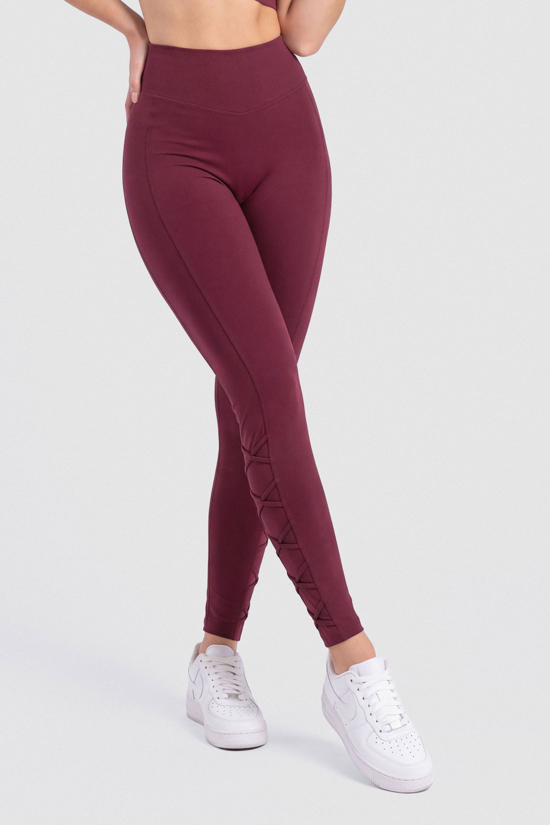 LEGGINGS TIRAS CRUZADAS VINOTINTO PPC