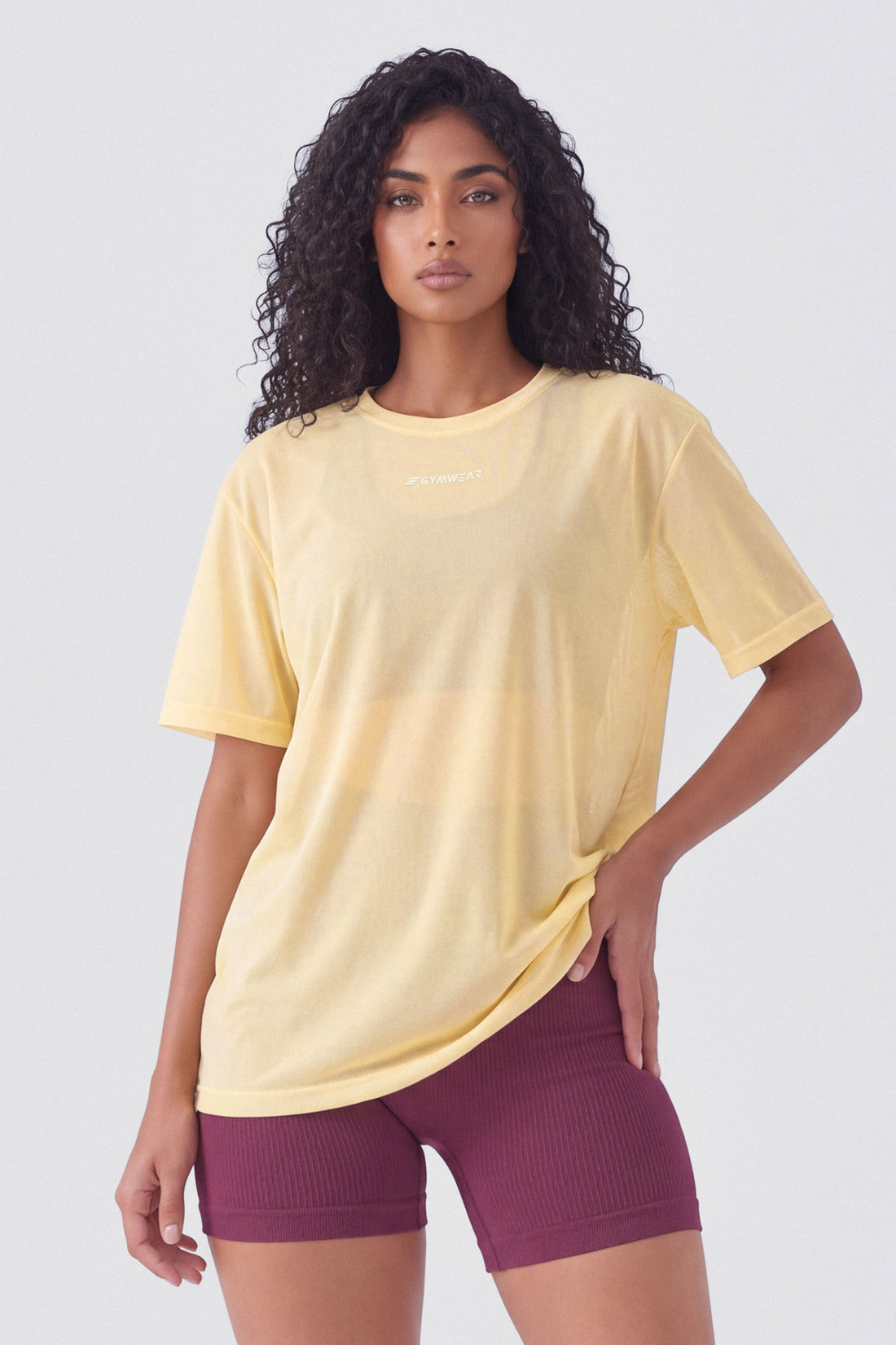 CAMISETA EN MALLA AMARILLO MANTEQUILLA PPC
