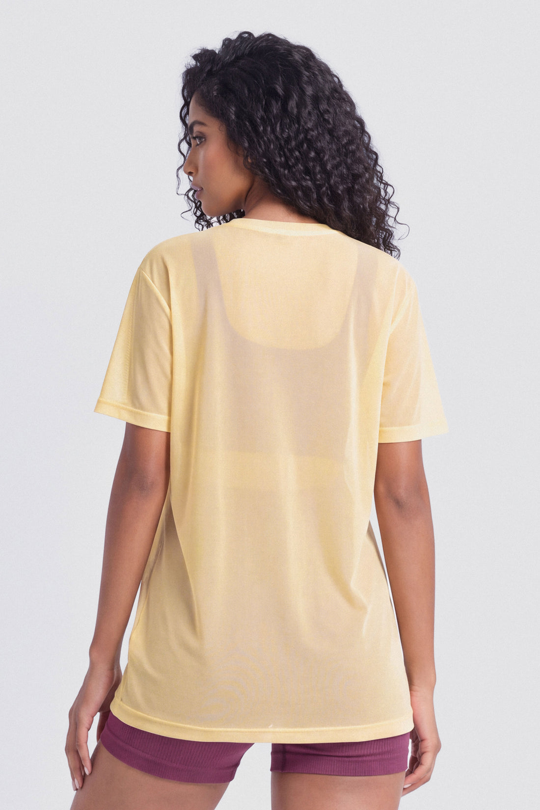 CAMISETA EN MALLA AMARILLO MANTEQUILLA PPC