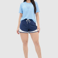 CAMISETA EN MALLA AZUL CLARO CDC
