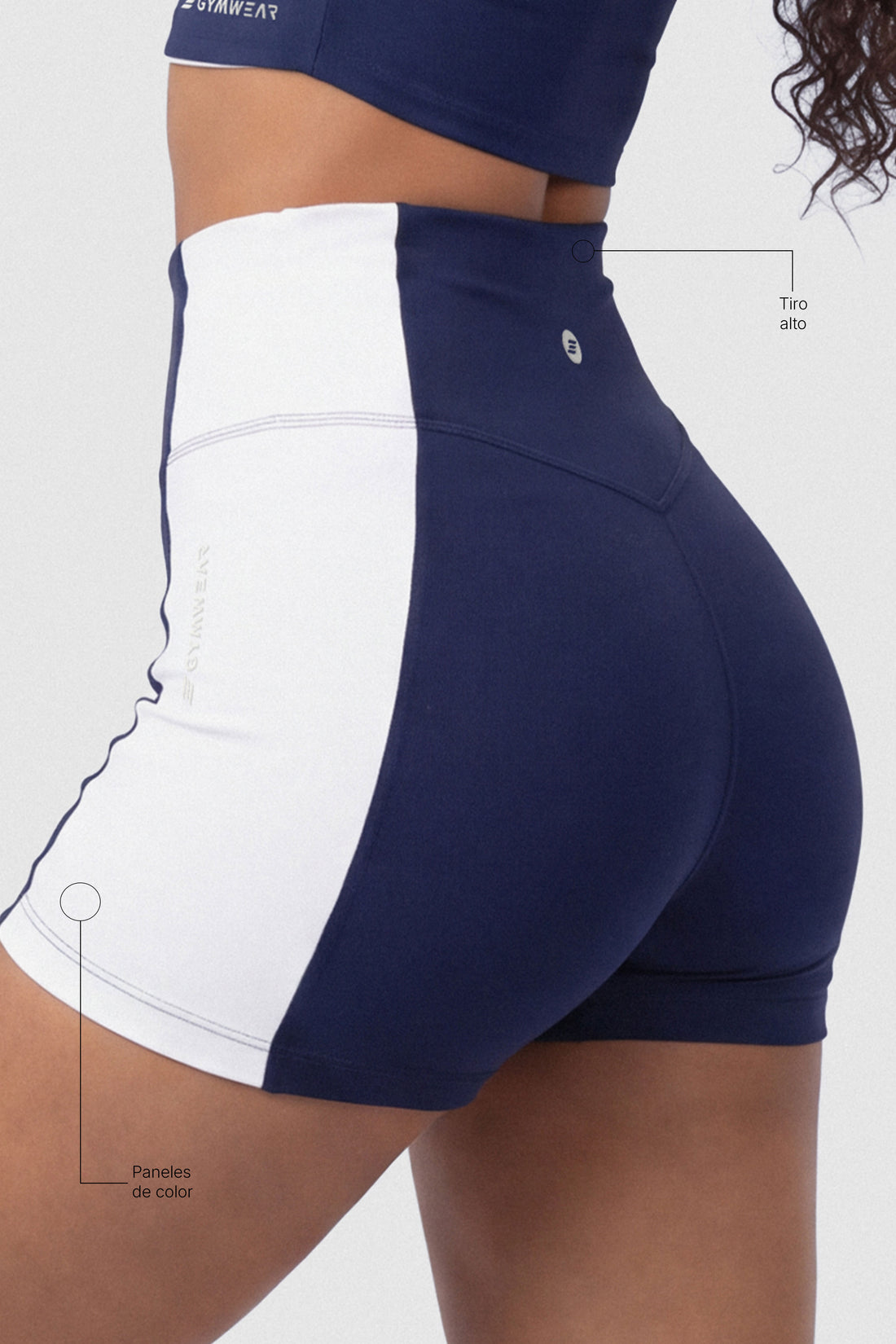 SHORT AZUL PANELES LATERALES EN CONTRASTE PPC