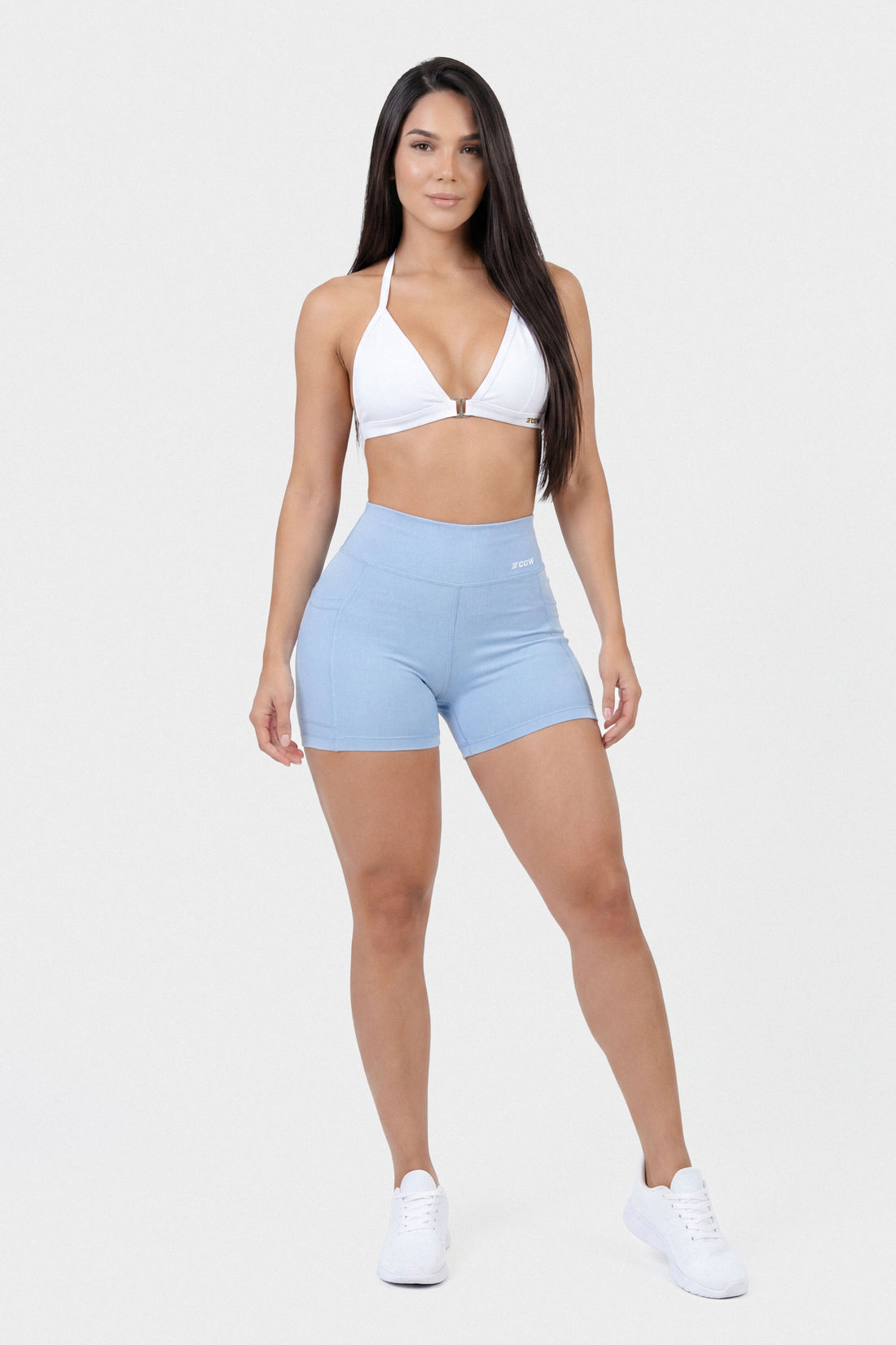SHORT BABY BLUE PRETINA ALTA CDC