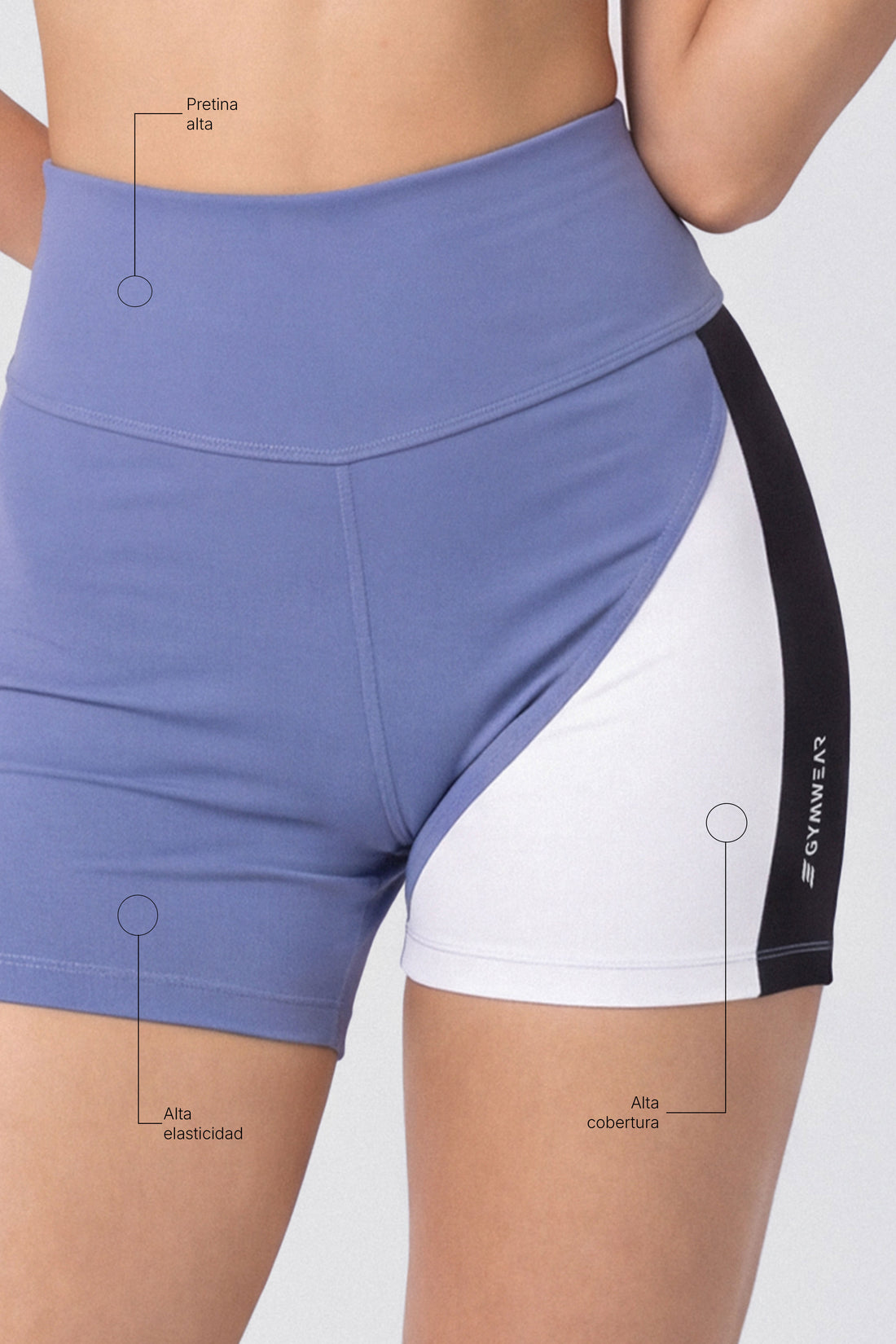 SHORT AJUSTE CEÑIDO BLOQUES DE COLOR PPC