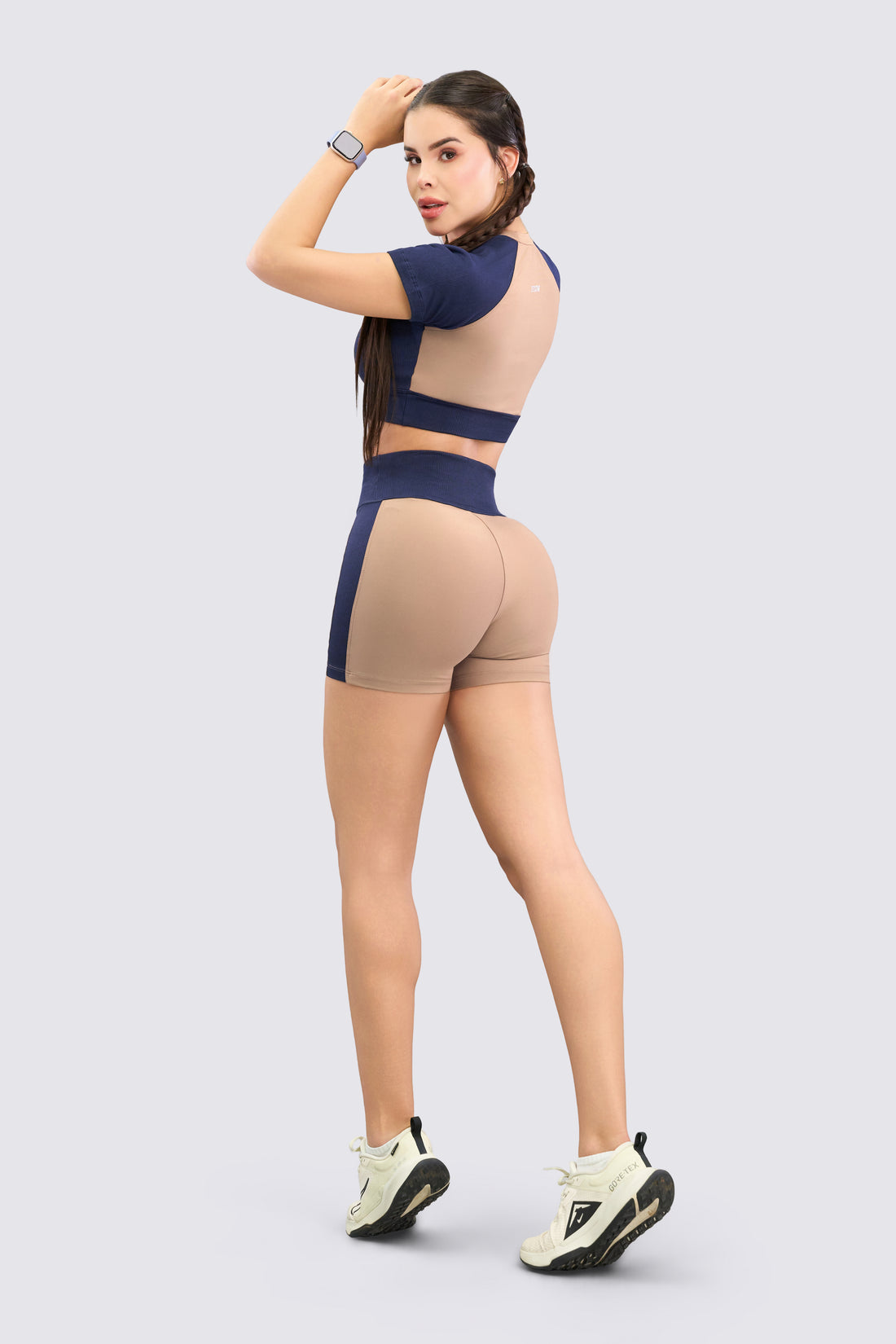 SHORT BICOLOR MOCCA - AZUL RVC
