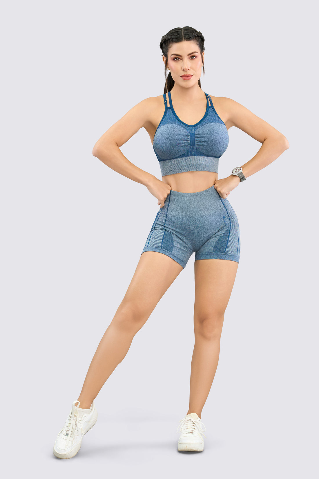 SHORT PUSH UP AZUL ALTA COMPRESIÓN RVC