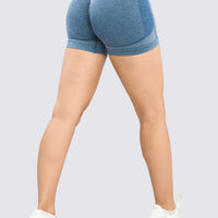 Short seamless color azul, con paneles de diseño anatómico, push up en glúteos y efecto anticelulitis. 