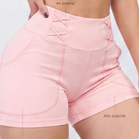 SHORT ROSA MUSE TIRAS CRUZADAS CCR
