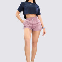 CAMISETA CROP AZUL MARINO CON CORTES TRASEROS RVC