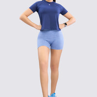 BLUSA AZUL MARINO MALLA EN LA ESPALDA  RVC