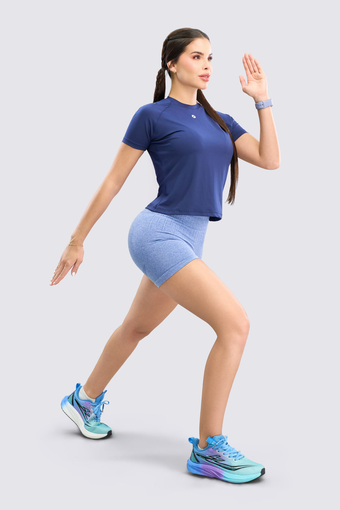 BLUSA AZUL MARINO MALLA EN LA ESPALDA  RVC