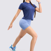 BLUSA AZUL MARINO MALLA EN LA ESPALDA  RVC