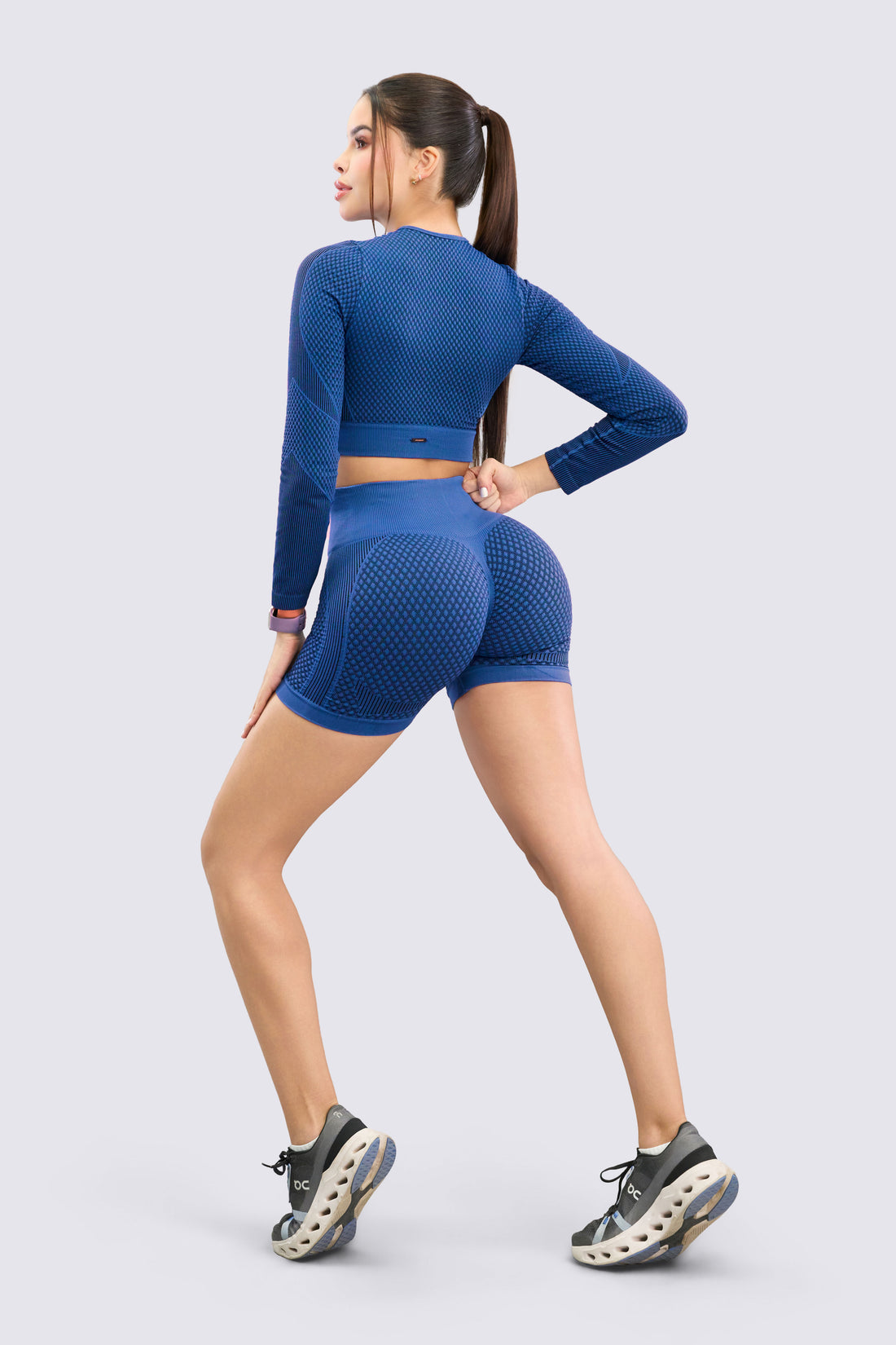 SHORT SEAMLESS TEXTURIZADO AZUL RVC