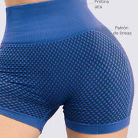 SHORT SEAMLESS TEXTURIZADO AZUL RVC