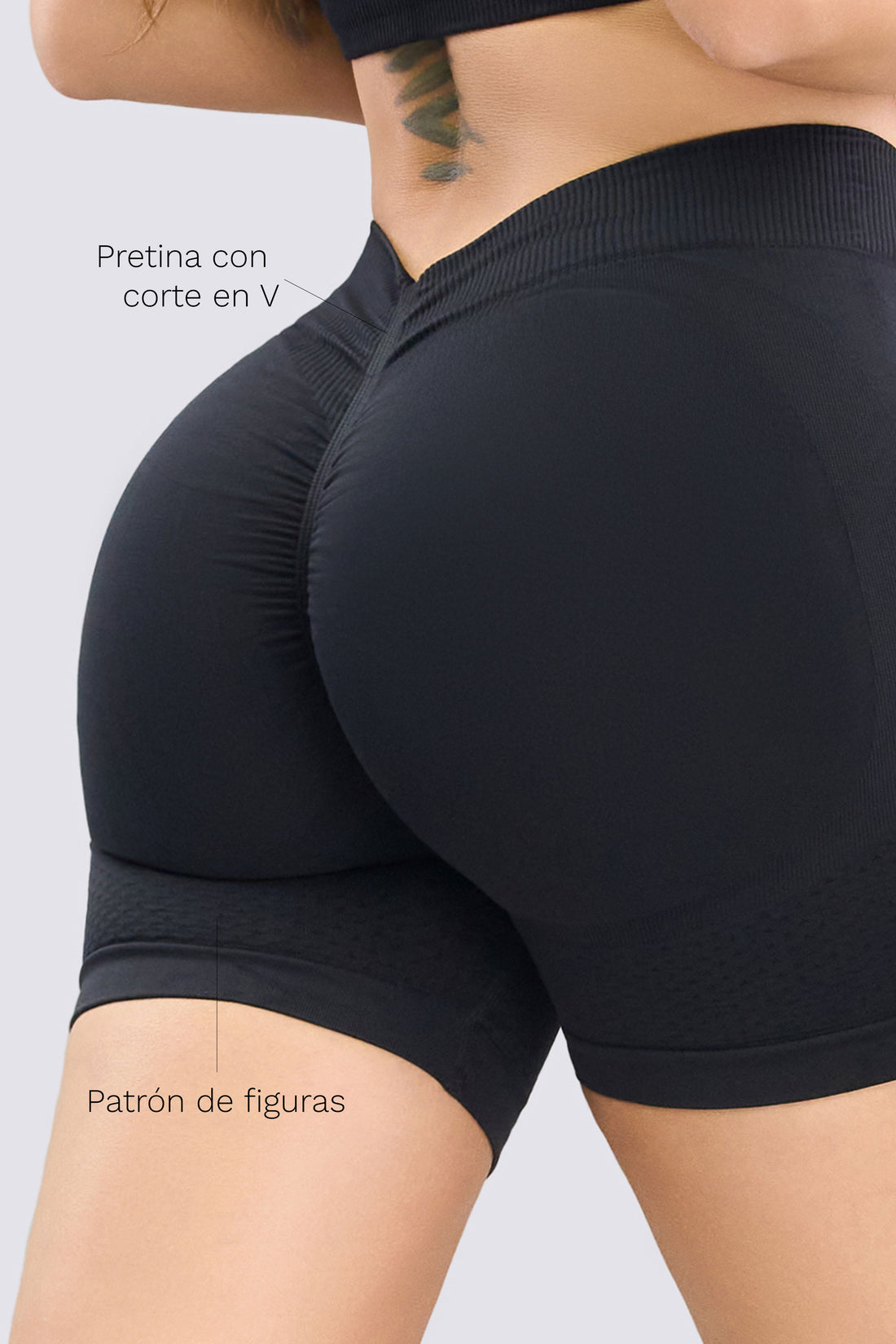 SHORT SEAMLESS NEGRO COMPRESIÓN MEDIA RVC