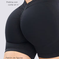 SHORT SEAMLESS NEGRO COMPRESIÓN MEDIA RVC