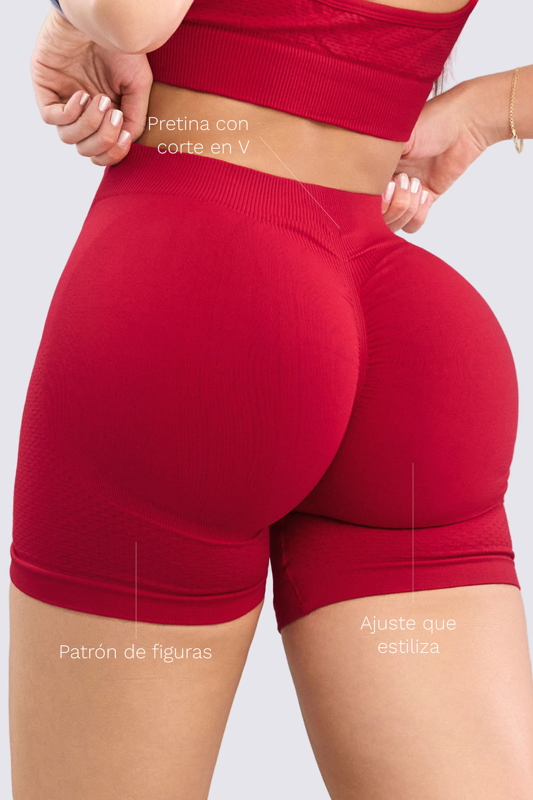 SHORT SEAMLESS ROJO COMPRESIÓN MEDIA RVC
