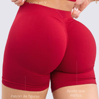 SHORT SEAMLESS ROJO COMPRESIÓN MEDIA RVC
