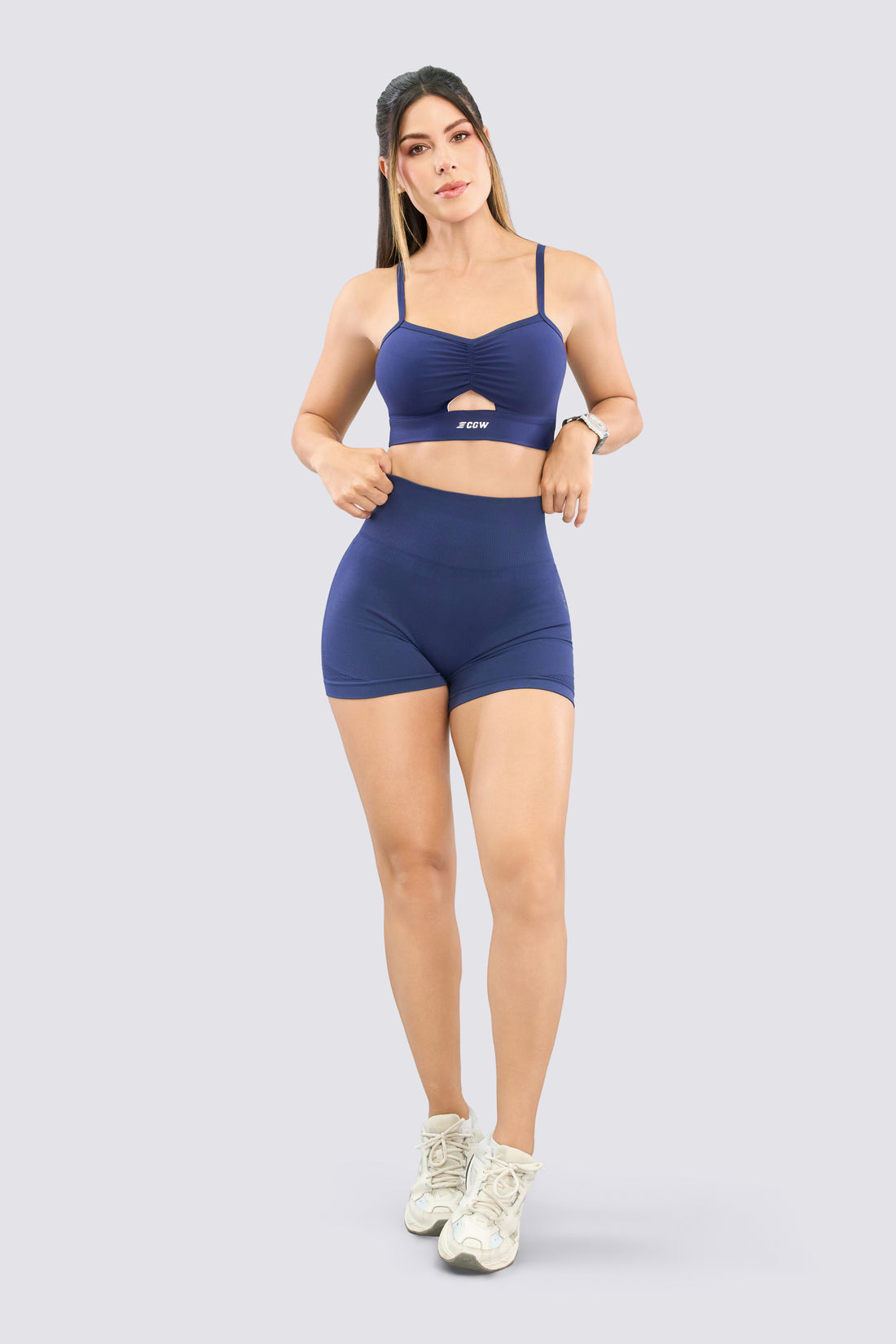 SHORT AZUL MARINO PRETINA ALTA  RVC